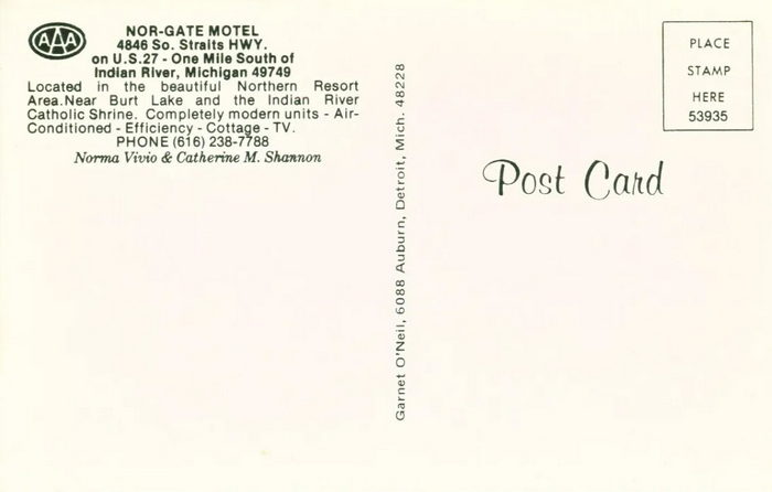 Totem Lodges (Nor-Gate Motel) - Old Postcard